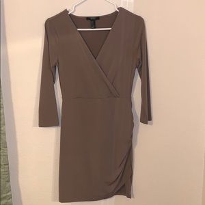 Brown 3/4 Sleeve Dress